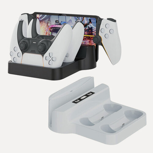 Изображение товара Зарядная станция IPLAY 3в1 для PS Portal и 2 геймпадов c RGB подсветкой, док-станция для ps portal