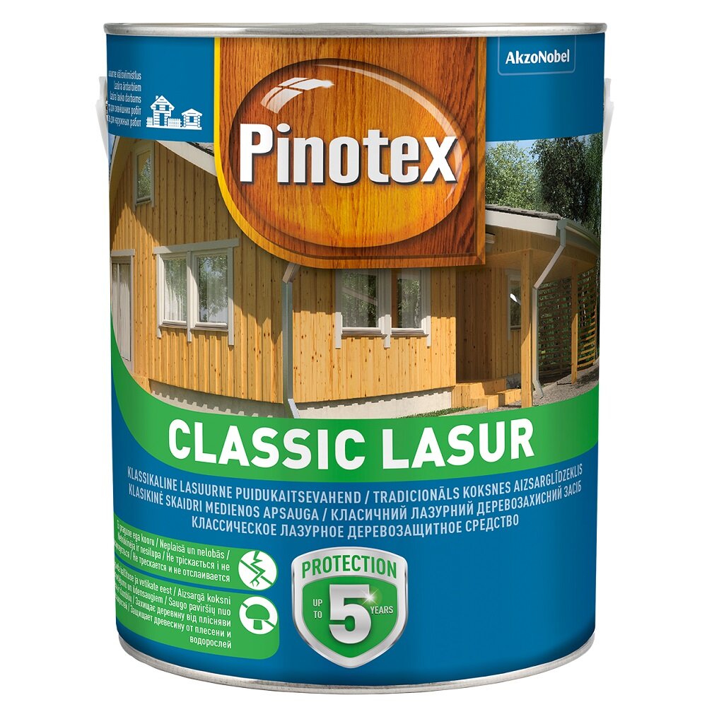 фото Пропитка деревозащитная Pinotex Classic Lasur (1л) орегон