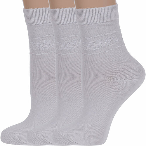 Носки RuSocks, 3 пары, размер 23-25, бежевый комплект 3 пары носки женские лепестки гранд scl85 бежевый 23 25