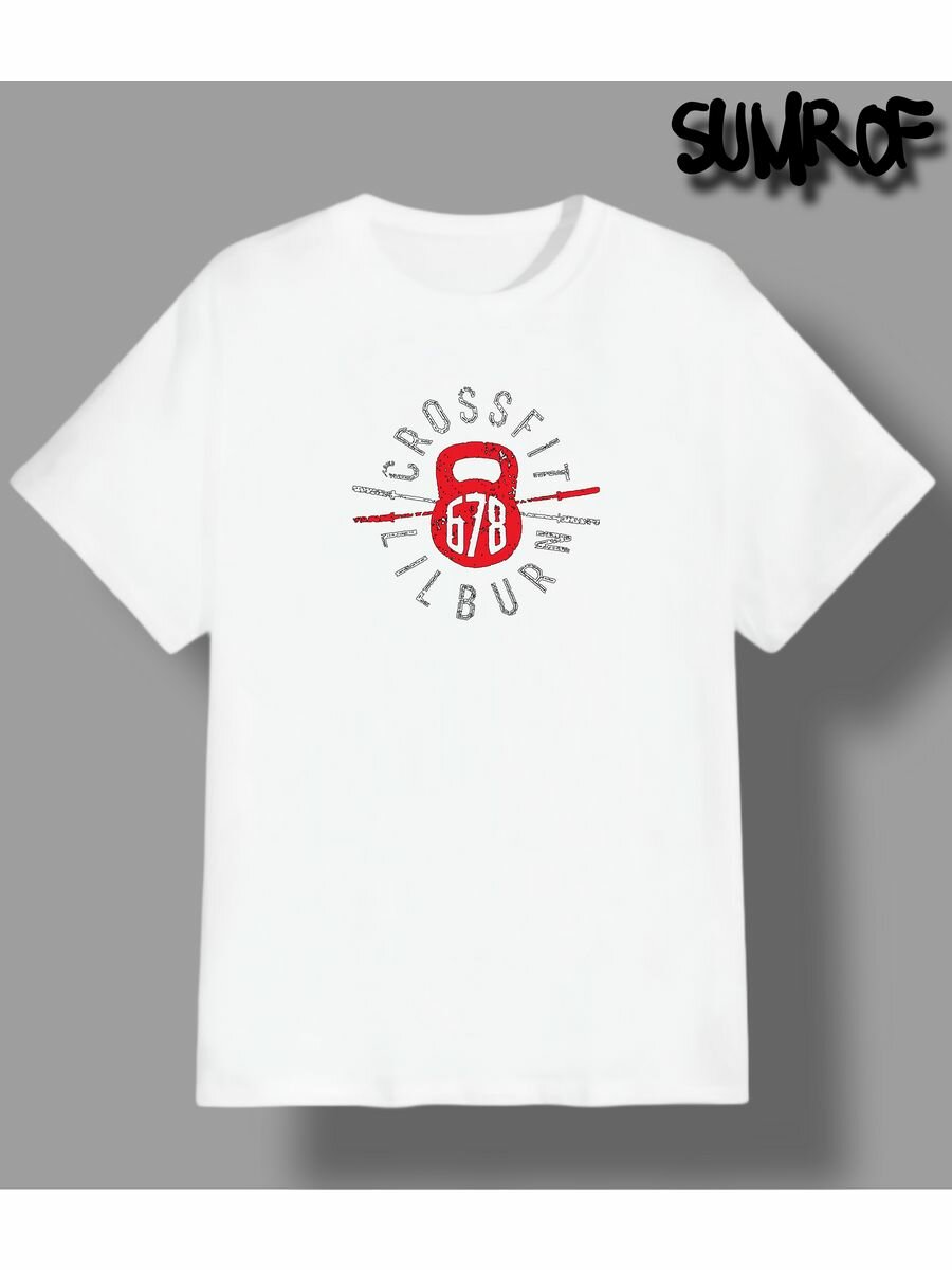 Футболка Zerosell Crossfit, размер 4XS, белый