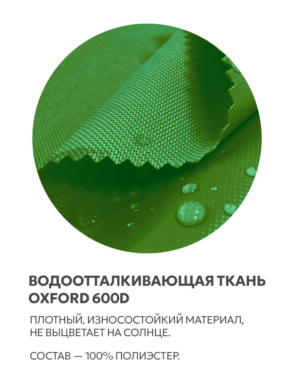 Картинки Матрас для шезлонга, лежака 180*50*5 поролон Оксфорд 600D водоотталкивающий зеленый