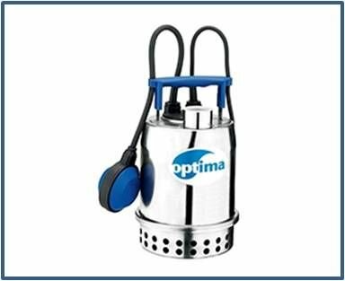 Погружной дренажный насос EBARA OPTIMA MA (подача max 150 л/мин, напор max 7 м, мощность 250 Вт, сделано в Италии)