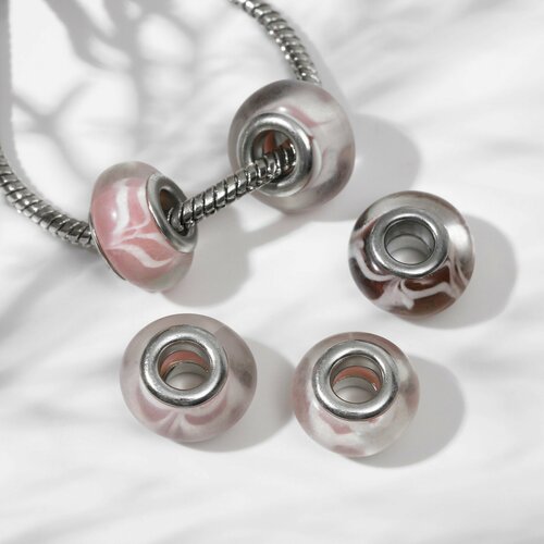 Бусина Волна цвет розовый 269₽