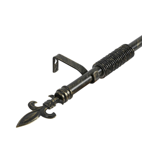 Карниз однорядный Стрела 300 см металл цвет черно-желтый 5740₽