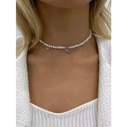 Чокер MOON SOUL перламутр стекло длина 35 см белый 4500₽