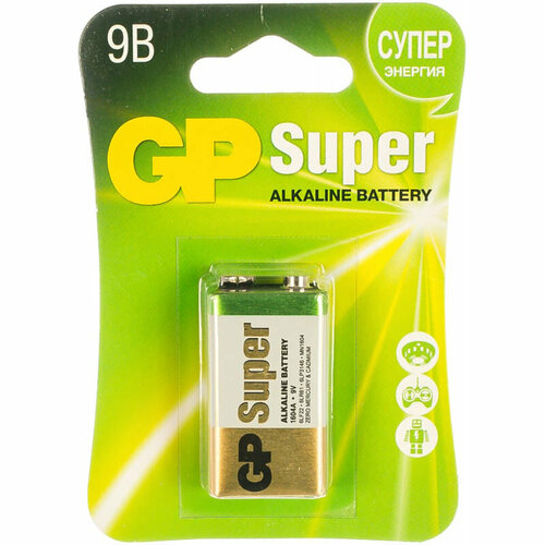 Батарейка крона GP Super Alkaline 1604A-5CR1 алкалиновая батарейка gp extra alkaline 9v крона 1 шт gp 1604axnew cr1