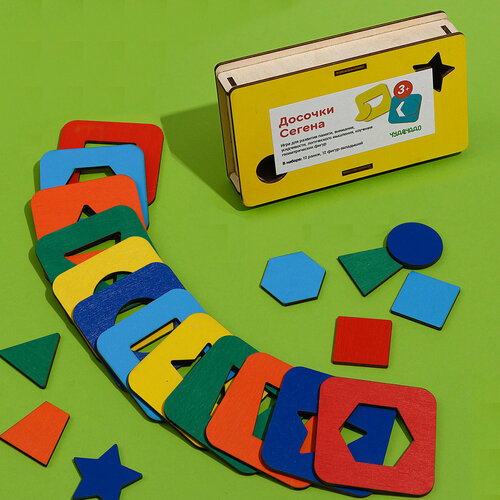 ЧудоЧадо / Доски по методике Эдуарда Сегена, 12 рамок-вкладышей с геометрическими фигурами