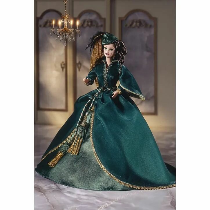 Кукла Barbie Scarlett OHara Doll The Drapery Dress Hollywood Legends Collection (Барби Скарлетт ОХара Изумрудное платье из гардин)