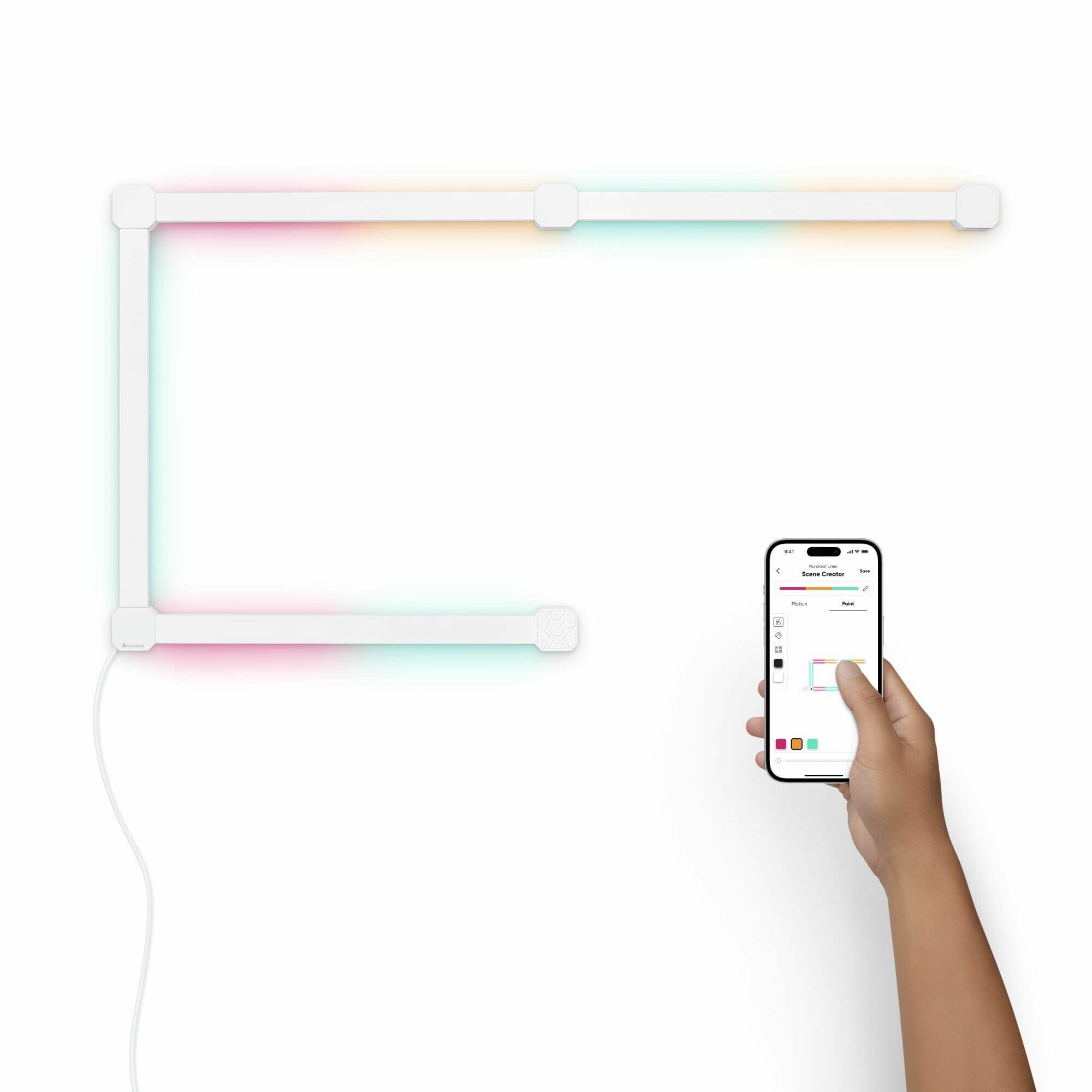 Стартовый комплект Nanoleaf Lines Squared (4 панели) NL59K02-4SN00 — фото 1