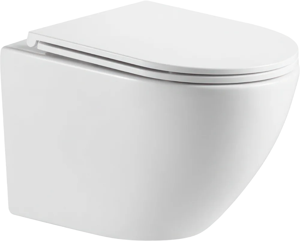 фото Унитаз подвесной Weltwasser WW Merzbach 041 XL GL-WT безободковый, с микролифтом, белый глянец 10000008268