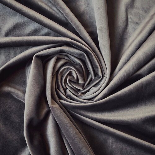 Бархат портьерный матовыйплотный HY-02 темно-серый 280 см отрез 150 см х 280 см 3469₽