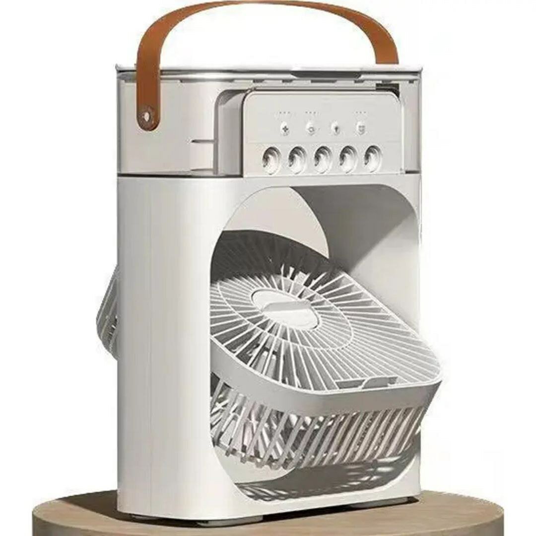 Вентилятор настольный с функцией охлаждения и увлажнения воздуха, белый, модель