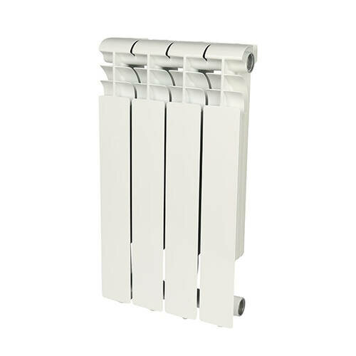 Радиатор алюминиевый ROMMER Profi 500 - 4 секции (подключение боковое цвет белый)