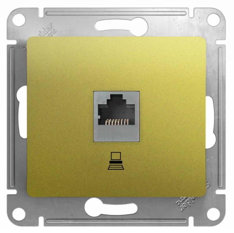 Розетка для интернета / телефона Systeme Electric GSL001081K GLOSSA