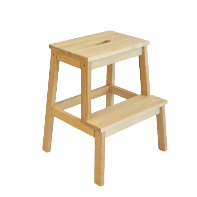 Изображение Табурет стремянка со ступенькой беквэм из массива дерева аналог IKEA