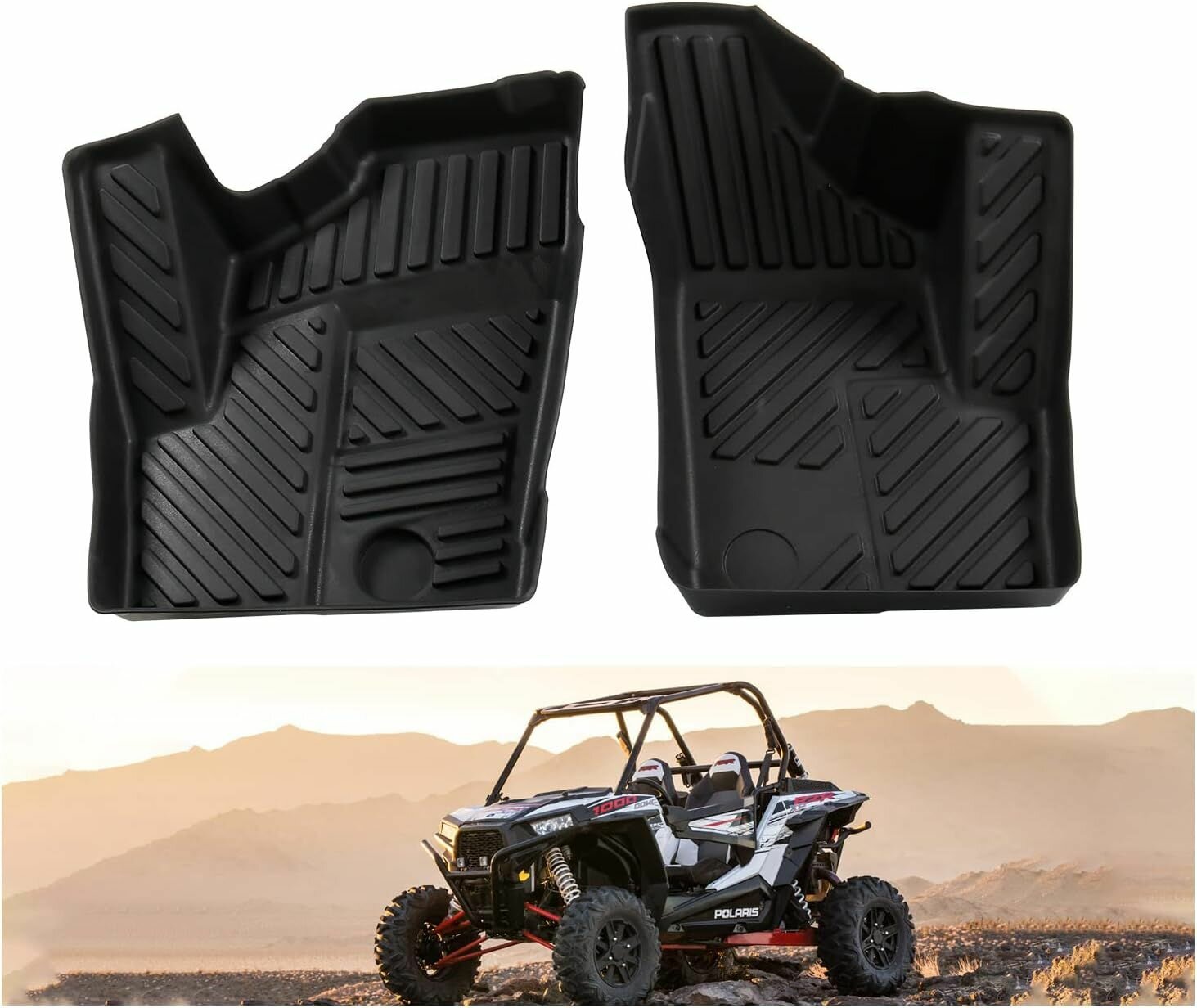Резиновые коврики в салон Polaris RZR 1000/ 900 /RZR XP Turbo Kemimoto VPFLPO2U1 FTVFM001