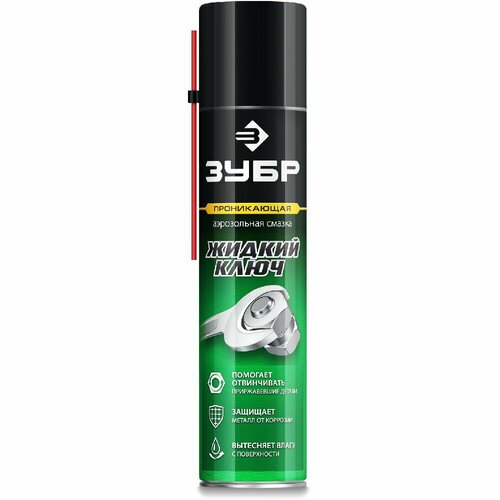 Проникающая смазка аэрозольная ЗУБР Жидкий ключ 41446 537₽