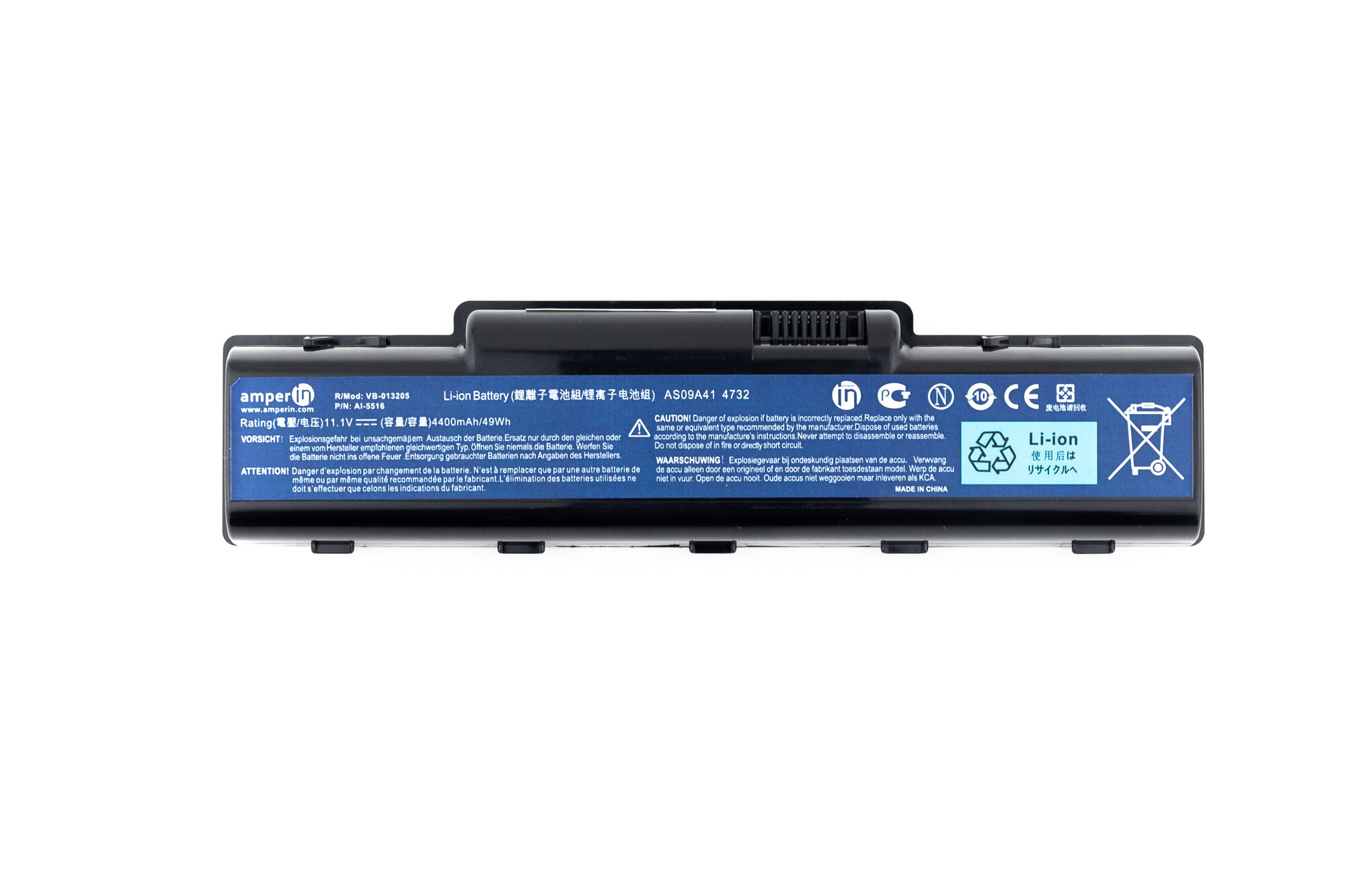 Аккумулятор для Acer 4732 5516 (11.1V 4400mAh) Amperin p/n: AS09A41 уценка (6 циклов)