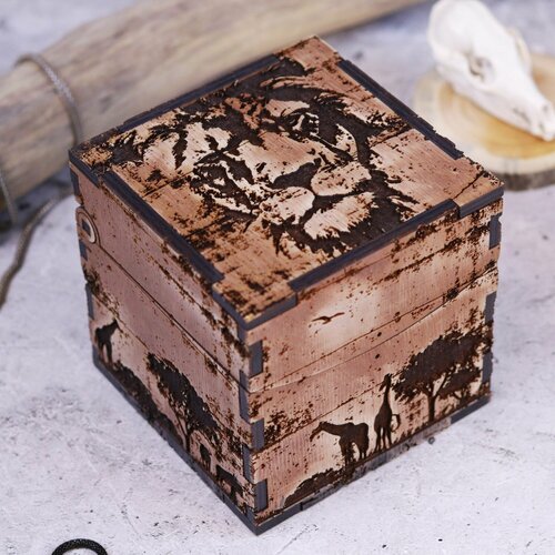 Шкатулка Африка - Гранж Лакированная 2290₽