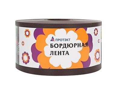 Лента бордюрная Протэкт высота 10 см, длина 30 м, коричневый