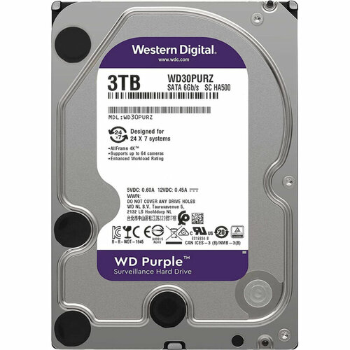 Жесткий диск WD Purple 3TB 35 SATA WD33PURZ 15807₽