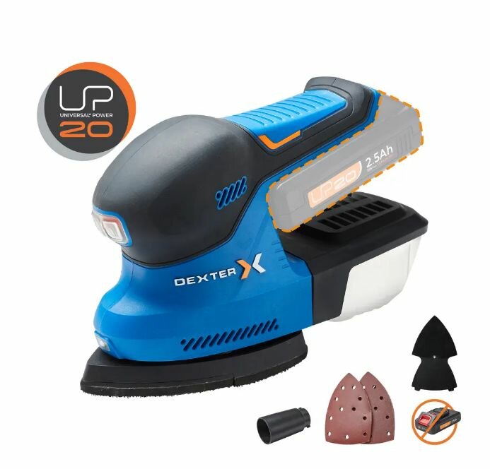 Дельташлифовальная машина аккумуляторная Dexter 20VMFS2.1 20 В Li-ion без АКБ и ЗУ
