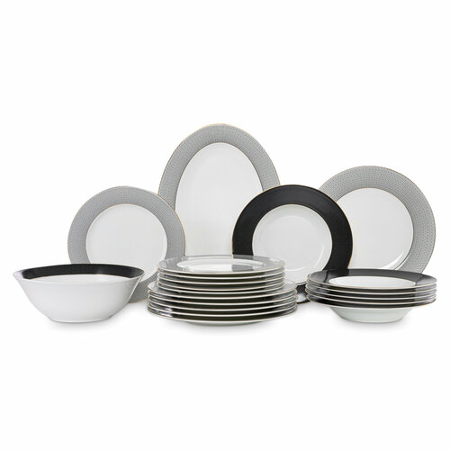 Сервиз столовый на 6 персон 20 предметов фарфор декор MHCNPO30091 Вола 53224₽