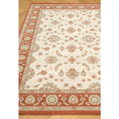 Ковер на пол 1,6 на 2,4 м в спальню, гостиную, бежевый, красный Cales OC5234-O318