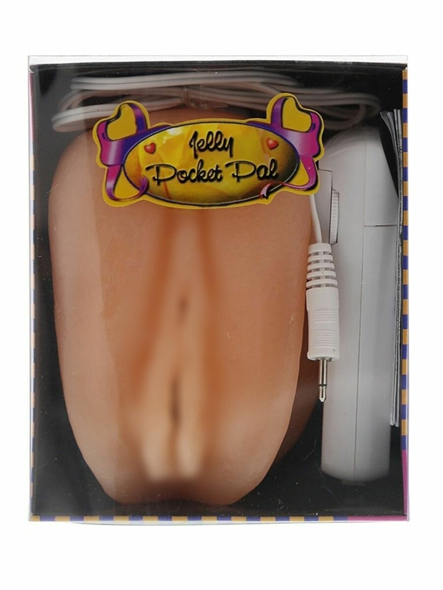 Мастурбатор для мужчин: вагина с вибрацией "JELLY POCKET PAL VAGINA MULTISPEED FLESH" 6.5см