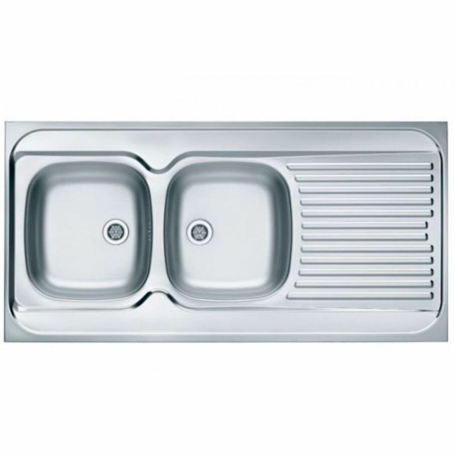 Мойка кухонная прямоугольная Alveus Classic 100R Нержавеющая сталь Satin (1009085) с сифоном