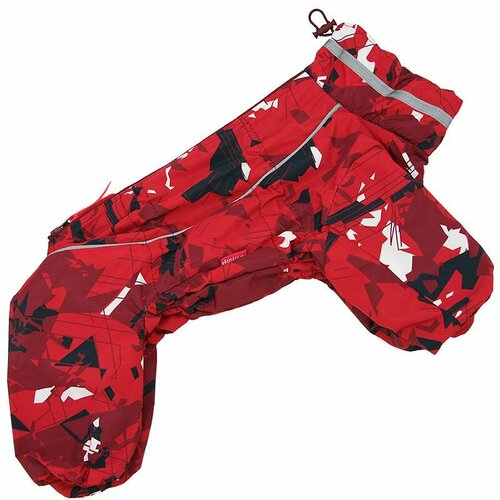 ФМД Дождевик утепленный красный/черный на флисе девочка В2