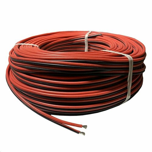 Провод 2-контактный AWG 24 (2 х 0,2 мм2) красно-черный 200 м