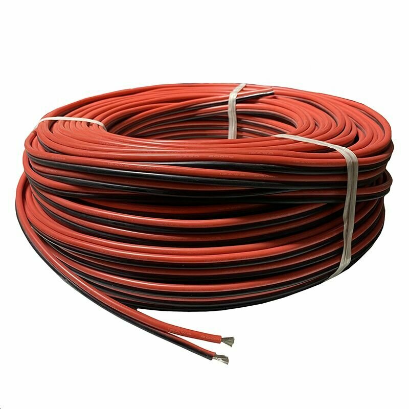 фото Провод 2-контактный AWG 26 (2 х 0,12 мм2) красно-черный 200 м