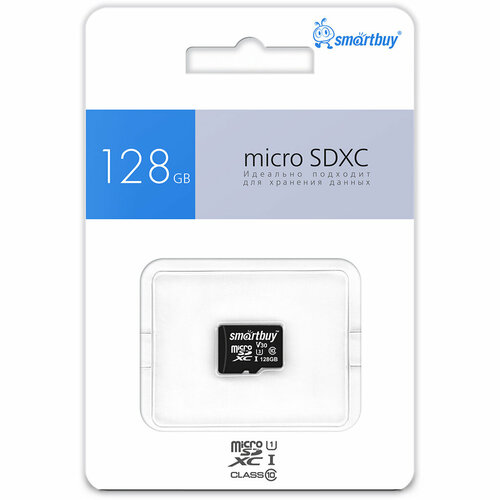 Micro SDXC карта памяти Smartbuy 128GB Сlass 10 UHS-I MP (без адаптеров)