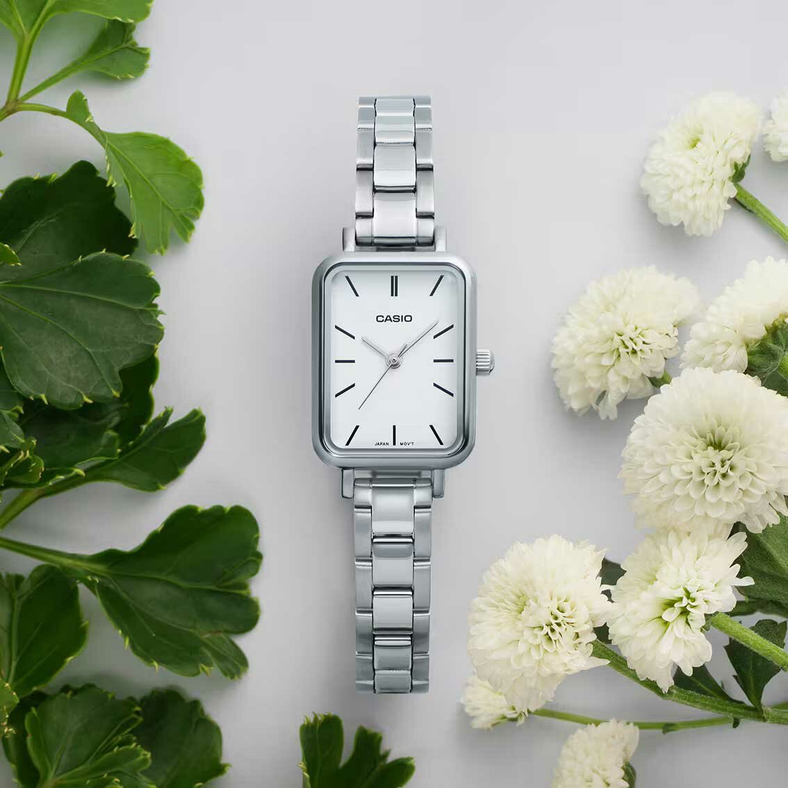 Наручные часы CASIO, серебряный, белый — фото 1