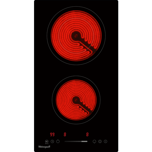 Варочная панель Weissgauff HV 312 B стеклокерамическая, 30 см, двухконтурная зона, 3000 Вт — купить, цена, характеристики