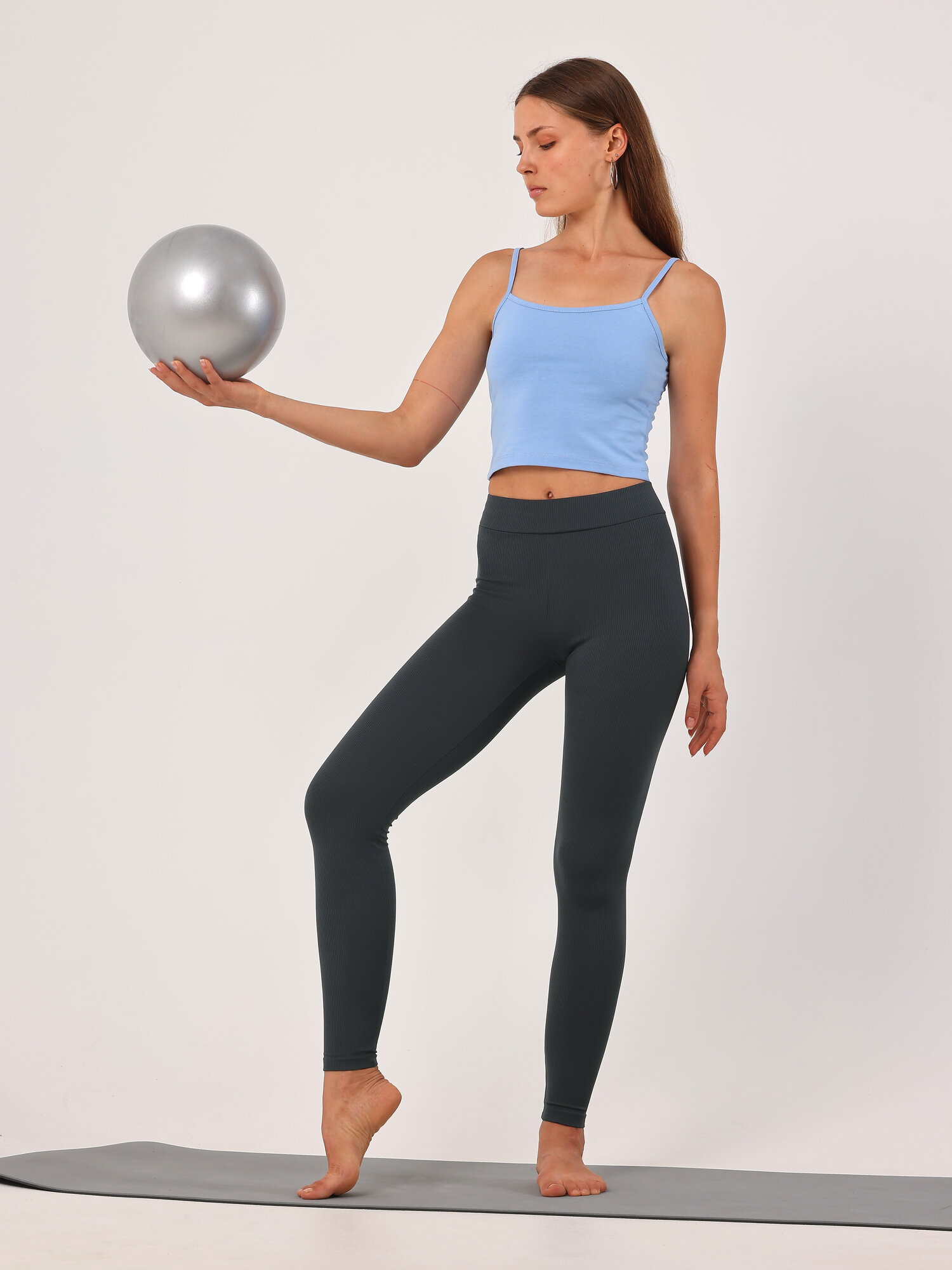 Легинсы Челеби-Текстиль, размер 46, антрацит — фото 1