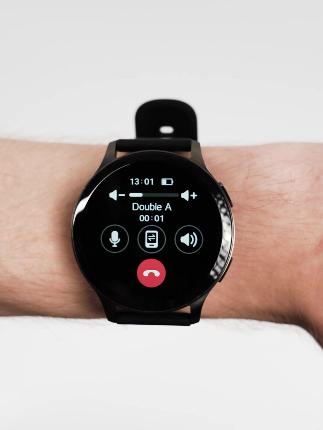 Смарт-часы наручные SMART PRESENT LW77 мужские, круглые, с функцией телефона, с большим дисплеем, черные, металл — фото 1