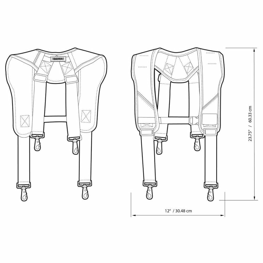 Комплектующие Для Сварочных Масок И Очков ToughBuilt - Подтяжки GelFit для равномерного распределения веса ремня с инструментами - (TB-CT-51P)