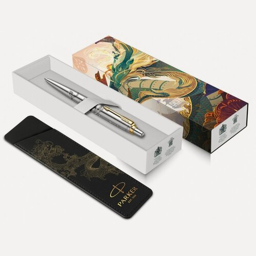Изображение товара Parker 1953182_setLE24 Шариковая ручка с чехло parker jotter core k63 dragon special edition, stainless steel gt
