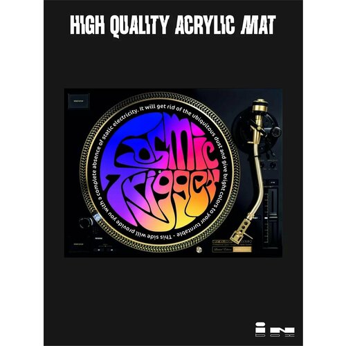 Мат (слипмат) акриловый Cosmic Trigger красный, синий, фиолетовый, желтый, черный