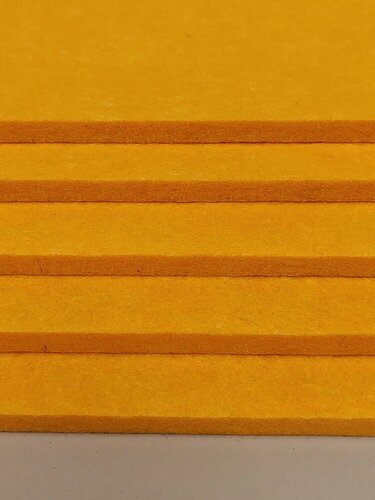 Изображение товара Акустический войлок оранжевый 5 шт, 600х600х9мм, декоративная панель для стен, Cosca