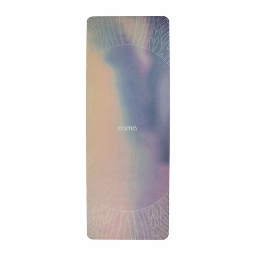 Коврик для йоги спортивный каучук микрофибра синий петроль 2491₽