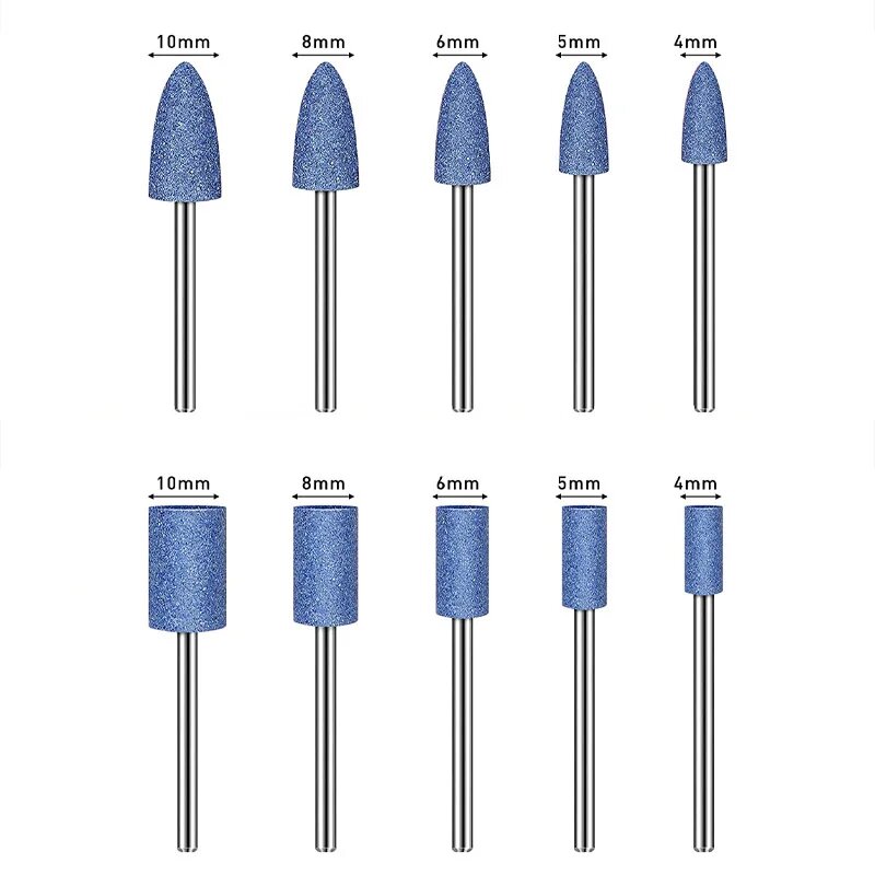10 шт. 3 мм керамическая Шлифовальная головка с креплением на валу для вращающихся инструментов шлифовальный камень колесная головка инструменты аксессуары 10pcs blue