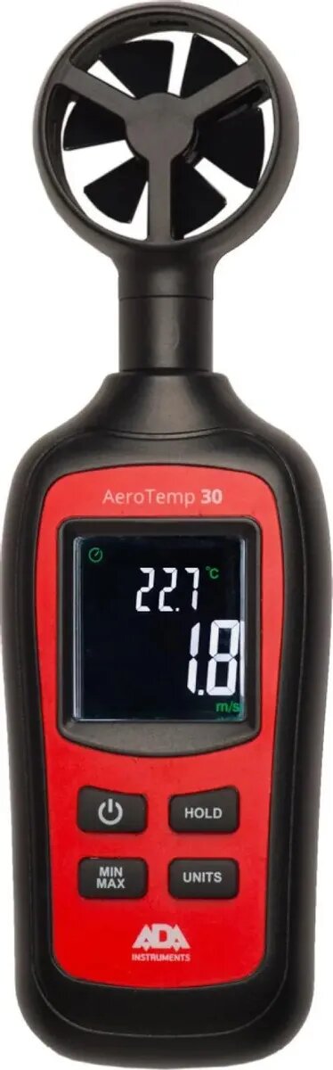 Термометры И Психрометры Анемометр-термометр ADA AeroTemp 30, крыльчатый, красный/ черный [а00515]