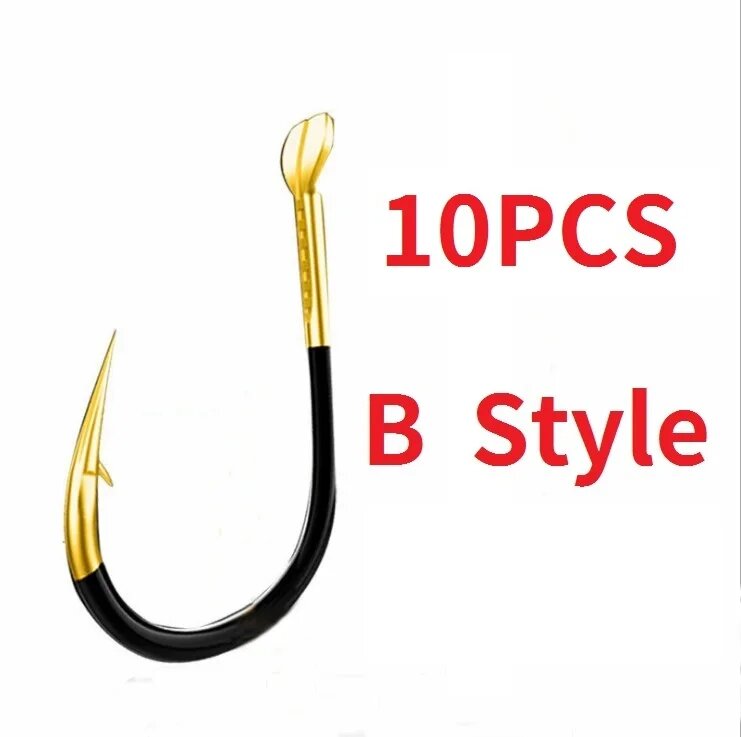 Вольфрамовые стальные рыболовные крючки для карпа 8, 10PCS B Style