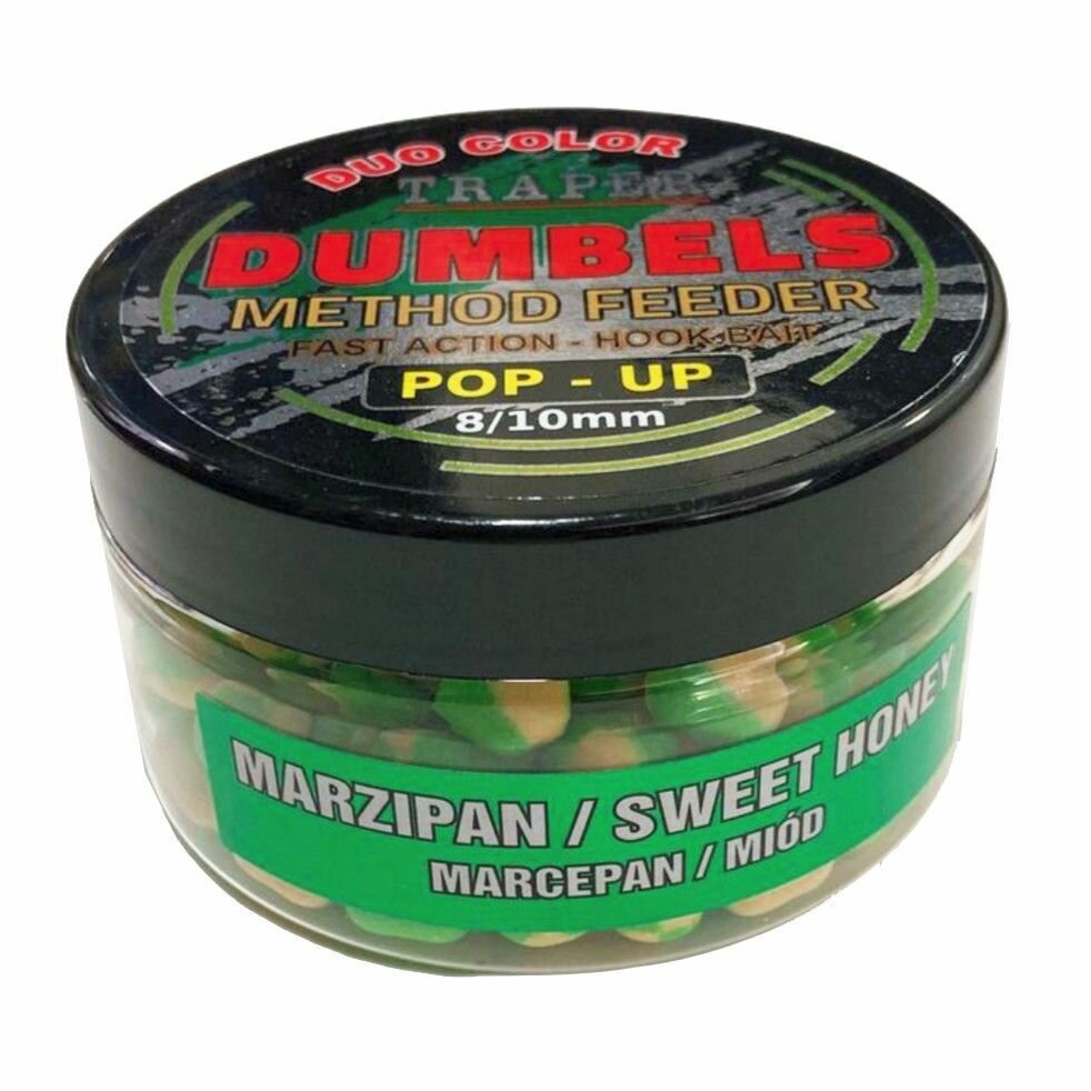 Бойлы Traper Dumbels DUO Pop-Up 8-10 мм 30 гр Марцепан / Мед
