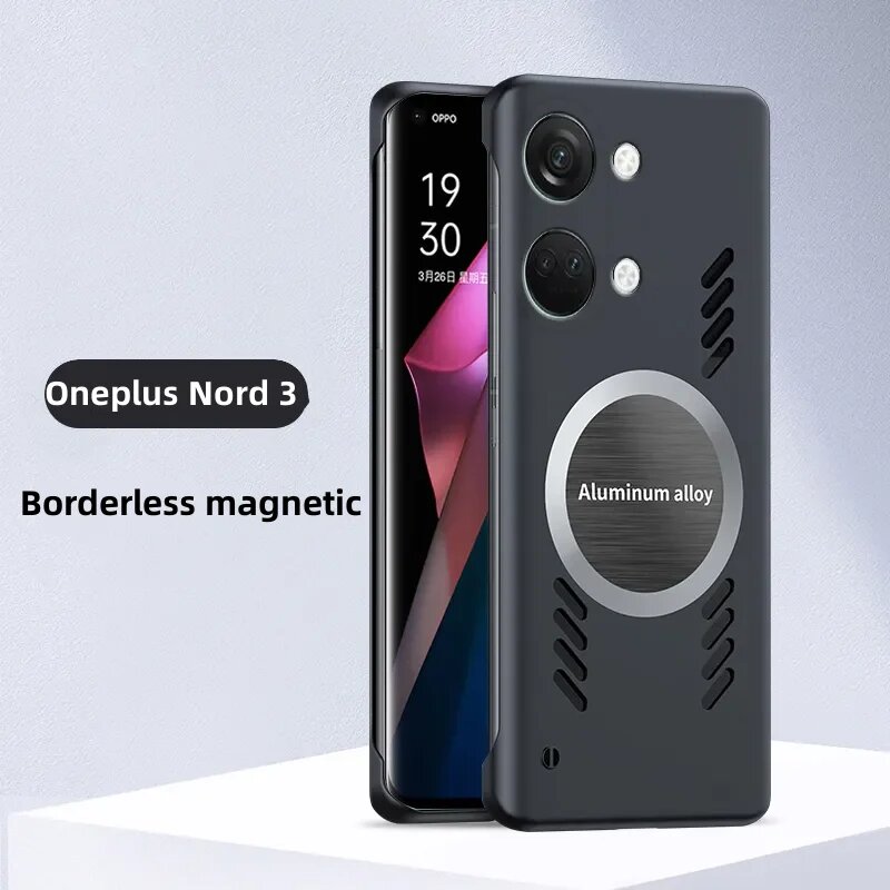 Охлаждающий чехол для Oneplus Nord 3 N3 ACE 2V, безрамный магнитный противоударный чехол для One Plus Nord3 N 3, тонкий чехол-бампер, Black, Oneplus Nord 3