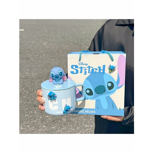 Керамическая кружка 450 мл Disney Стич Stitch цвет голубой 1650₽