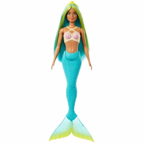 фото Игровой набор с куклой barbie "русалка" hrr03 бирюзовый 32 см